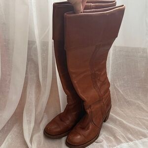 Frye Brown Leather Knee-High Boots